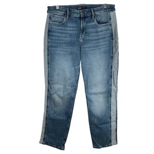Simply Vera Wang Women's Size 10 Mid Rise Straight Two Tone Side Stripe Jeans